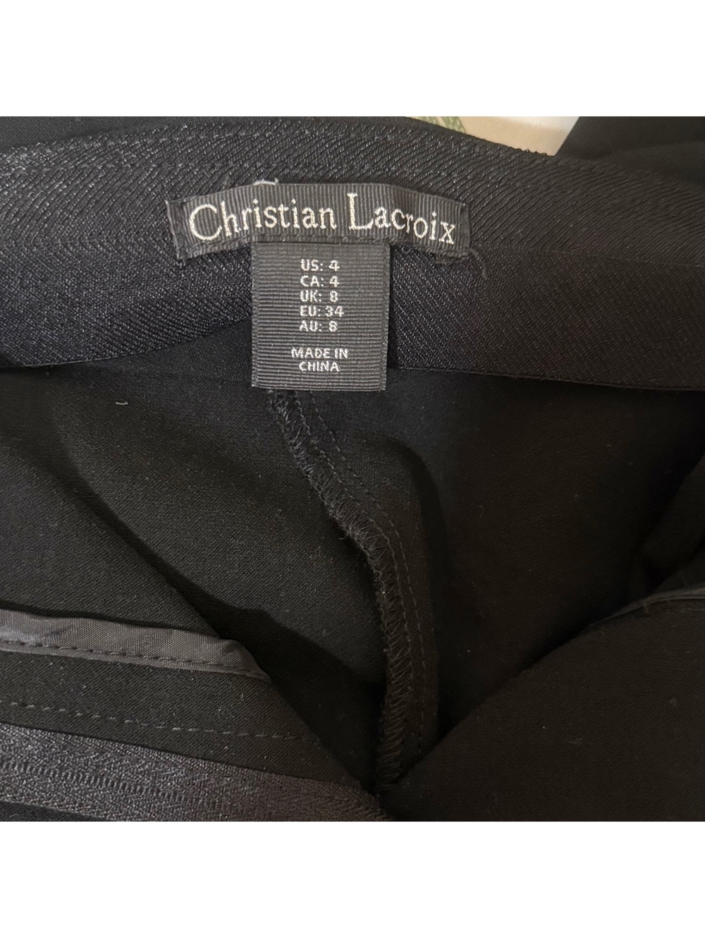 Vintage of Christian Lacroix high-waisted wide-leg black trousers - Picture 3 of 4